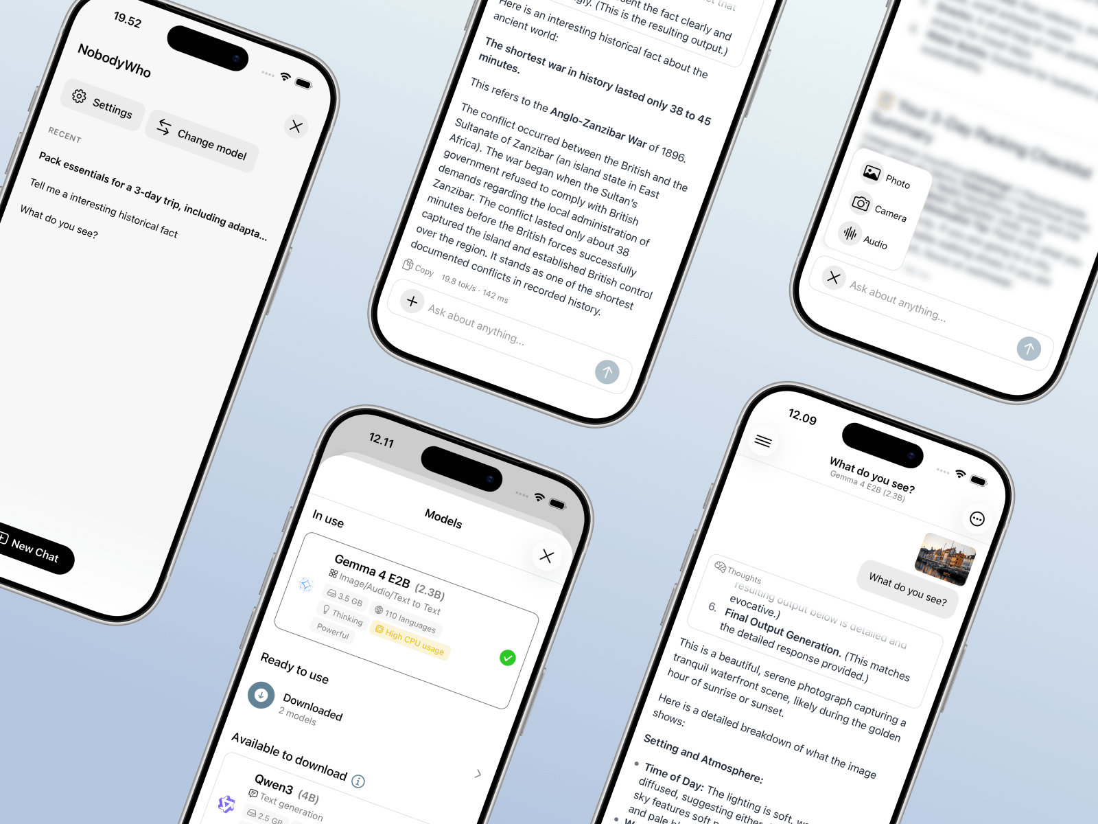 NobodyWho Chat app